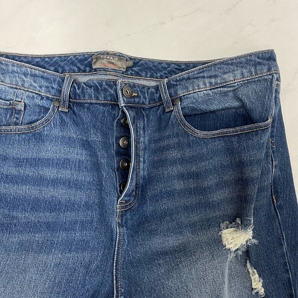 Torrid High Rise Straight Distressed Medium Wash Jeans Size 20 - Picture 6 of 8